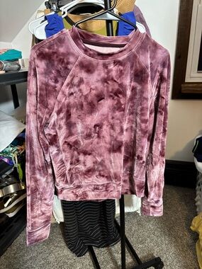 RARE LuLuLemon Tie-Dye Velvet Pullover Sweatshirt in Plum